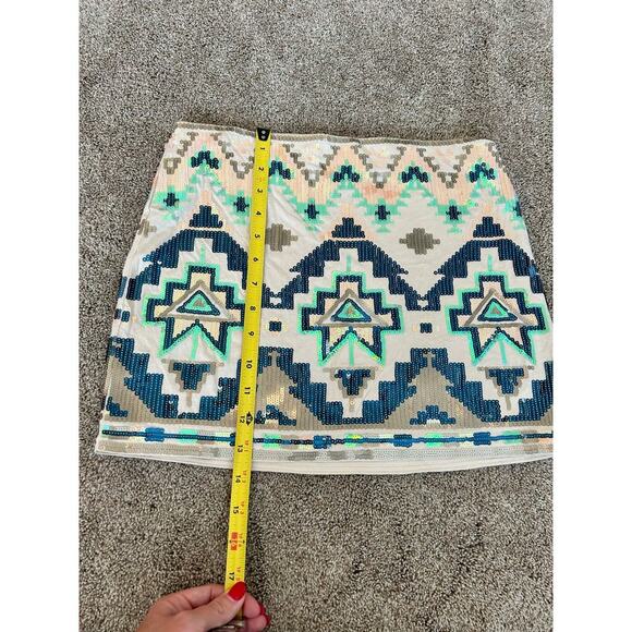 Express Sequins Mini Skirt size XS - Picture 3 of 6